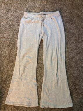 Hollister Kids Light Gray Drawstring Flared Sweatpants